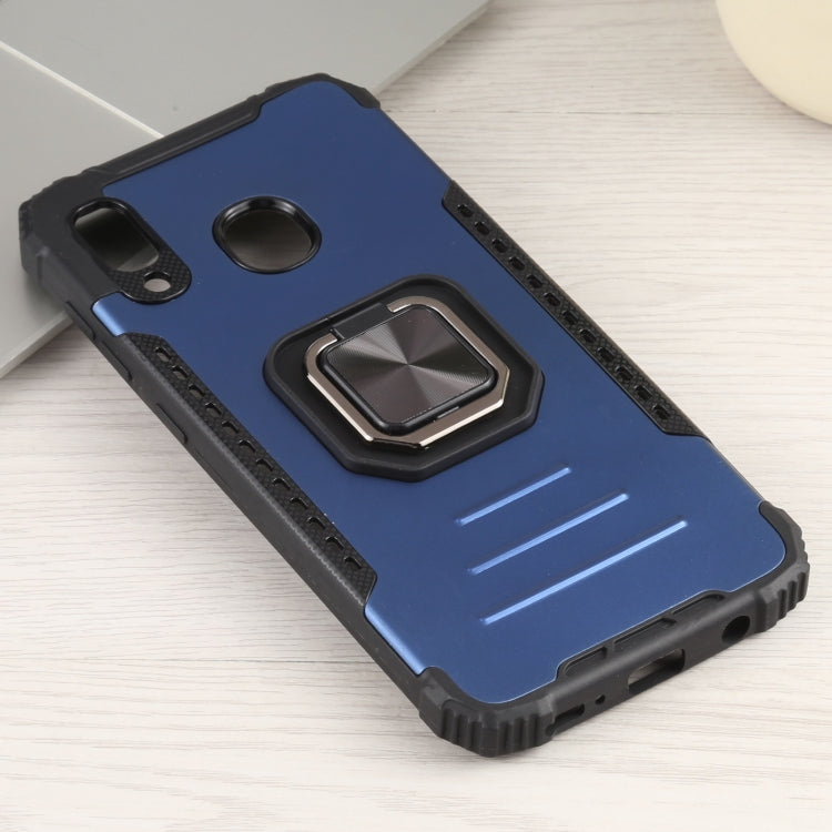 For Samsung Galaxy A20 / A30 Fierce Warrior Series Armor All-inclusive Shockproof Aluminum Alloy + TPU Protective Case with Ring Holder