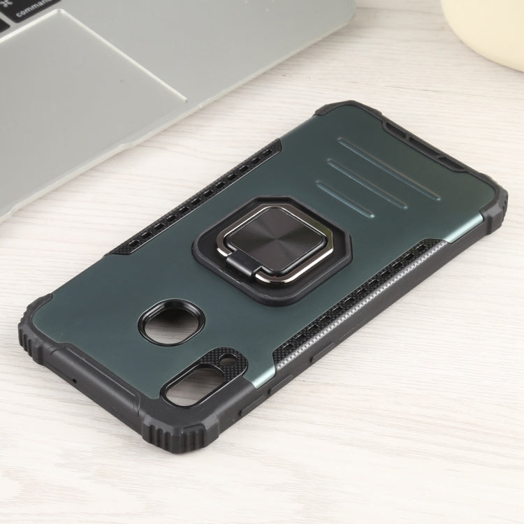 For Samsung Galaxy A20 / A30 Fierce Warrior Series Armor All-inclusive Shockproof Aluminum Alloy + TPU Protective Case with Ring Holder