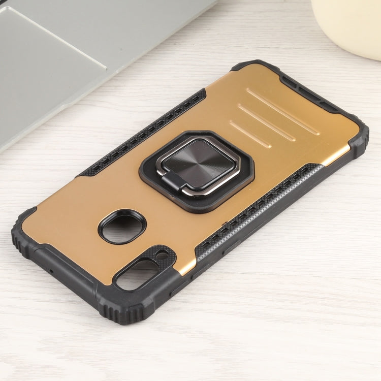 For Samsung Galaxy A20 / A30 Fierce Warrior Series Armor All-inclusive Shockproof Aluminum Alloy + TPU Protective Case with Ring Holder