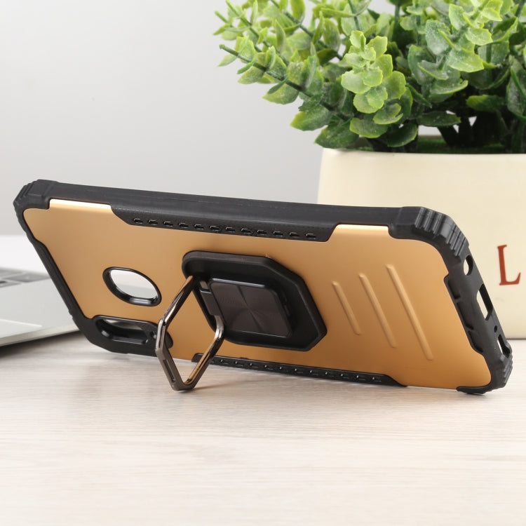 For Samsung Galaxy A20 / A30 Fierce Warrior Series Armor All-inclusive Shockproof Aluminum Alloy + TPU Protective Case with Ring Holder