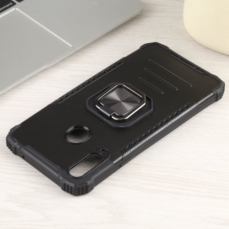 For Samsung Galaxy A20s Fierce Warrior Series Armor All-inclusive Shockproof Aluminum Alloy + TPU Protective Case with Ring Holder