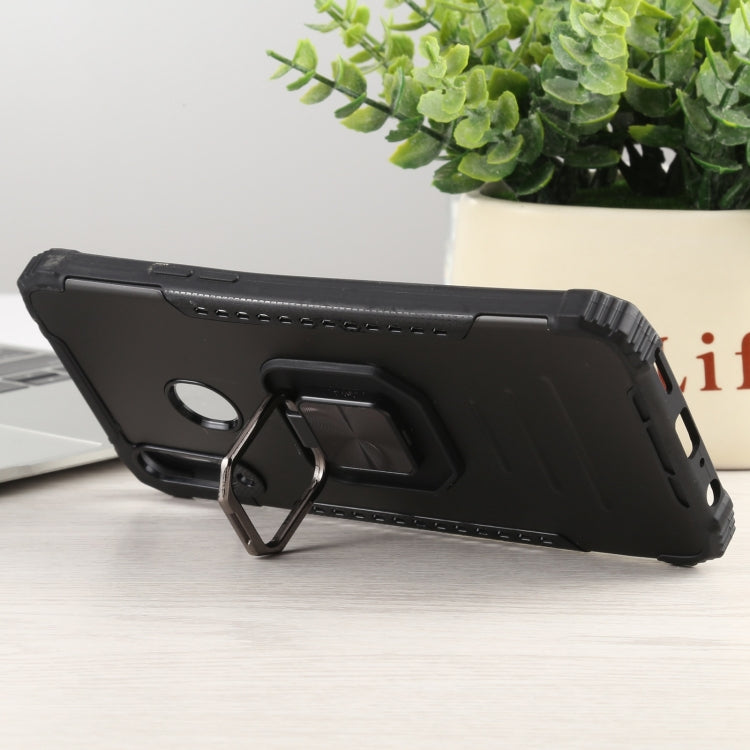 For Samsung Galaxy A20s Fierce Warrior Series Armor All-inclusive Shockproof Aluminum Alloy + TPU Protective Case with Ring Holder