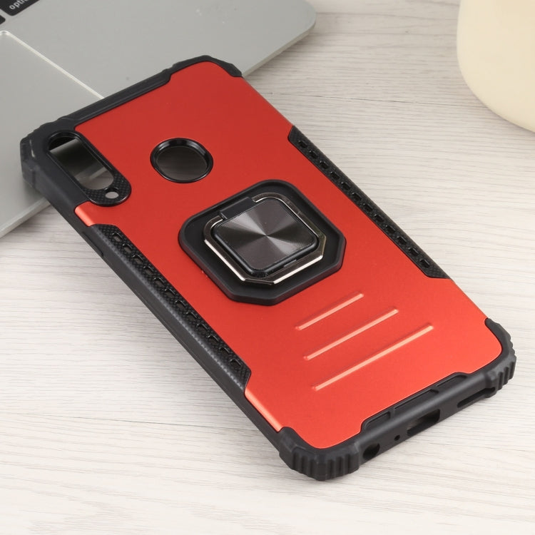 For Samsung Galaxy A20s Fierce Warrior Series Armor All-inclusive Shockproof Aluminum Alloy + TPU Protective Case with Ring Holder