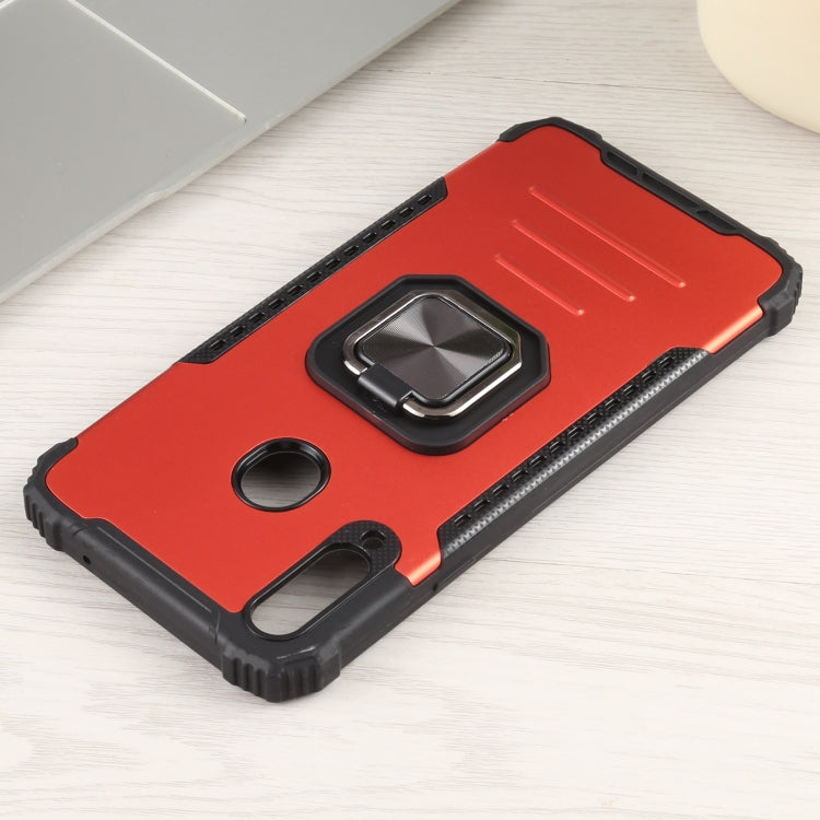 For Samsung Galaxy A20s Fierce Warrior Series Armor All-inclusive Shockproof Aluminum Alloy + TPU Protective Case with Ring Holder