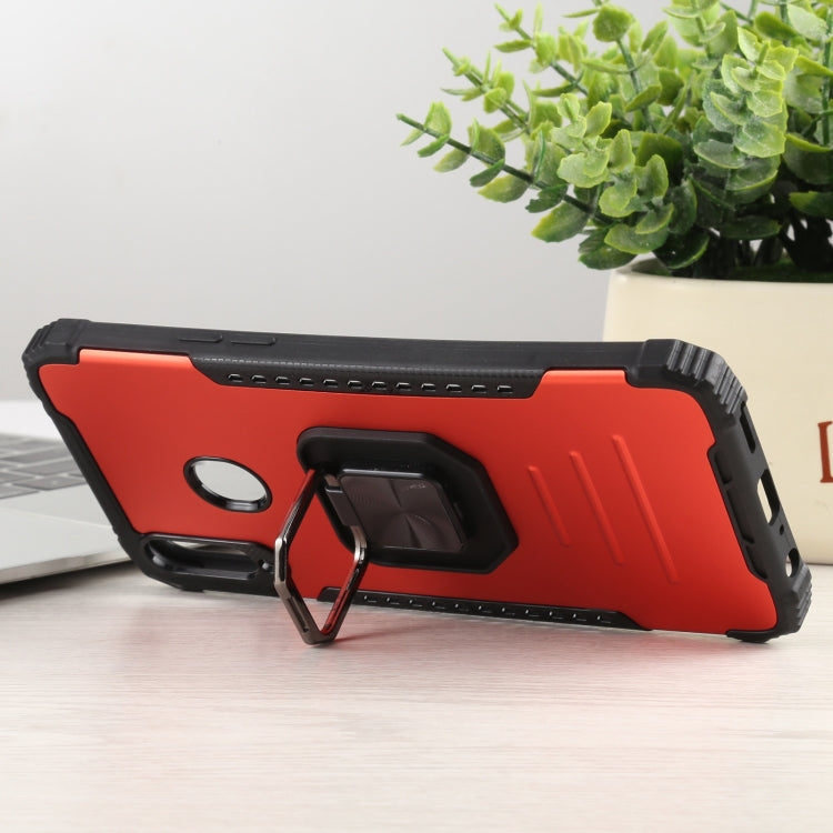 For Samsung Galaxy A20s Fierce Warrior Series Armor All-inclusive Shockproof Aluminum Alloy + TPU Protective Case with Ring Holder