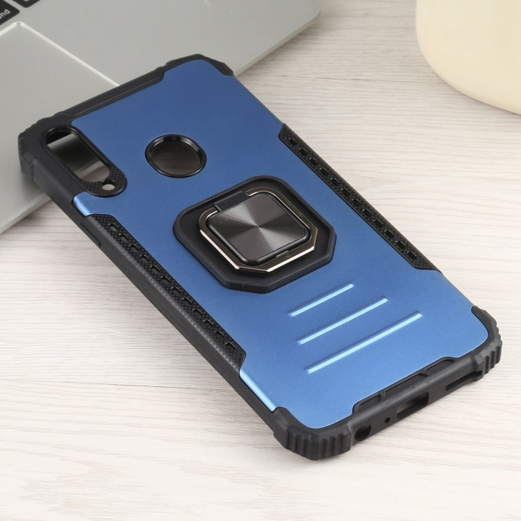For Samsung Galaxy A20s Fierce Warrior Series Armor All-inclusive Shockproof Aluminum Alloy + TPU Protective Case with Ring Holder