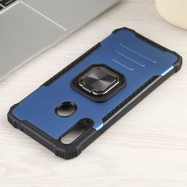 For Samsung Galaxy A20s Fierce Warrior Series Armor All-inclusive Shockproof Aluminum Alloy + TPU Protective Case with Ring Holder