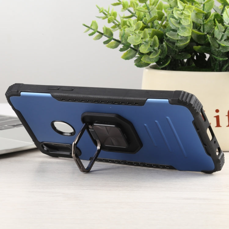 For Samsung Galaxy A20s Fierce Warrior Series Armor All-inclusive Shockproof Aluminum Alloy + TPU Protective Case with Ring Holder