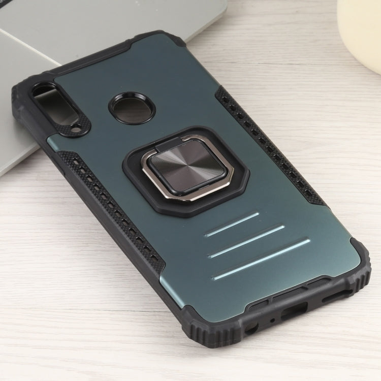 For Samsung Galaxy A20s Fierce Warrior Series Armor All-inclusive Shockproof Aluminum Alloy + TPU Protective Case with Ring Holder