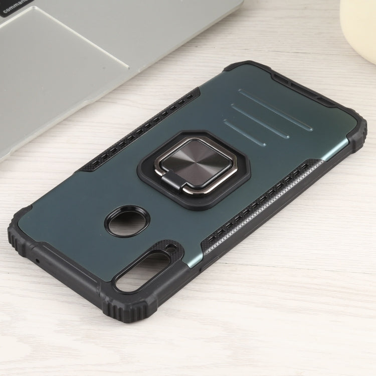 For Samsung Galaxy A20s Fierce Warrior Series Armor All-inclusive Shockproof Aluminum Alloy + TPU Protective Case with Ring Holder
