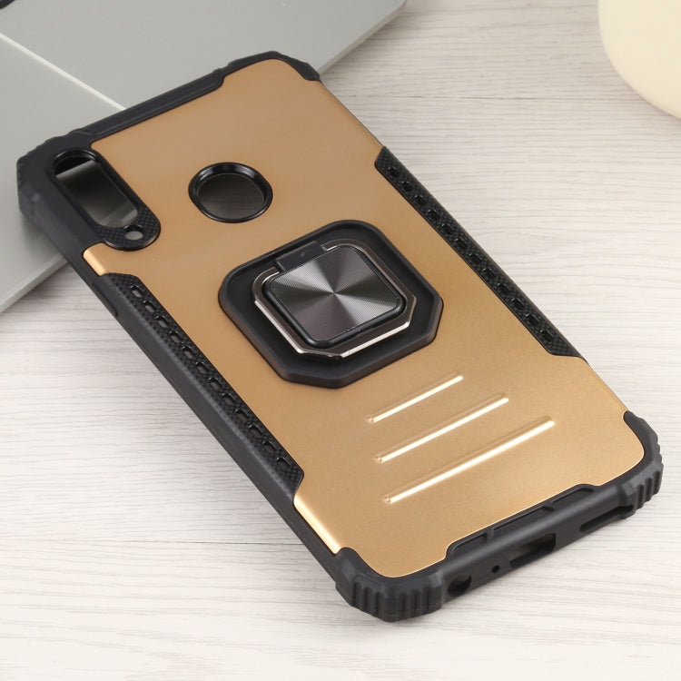 For Samsung Galaxy A20s Fierce Warrior Series Armor All-inclusive Shockproof Aluminum Alloy + TPU Protective Case with Ring Holder