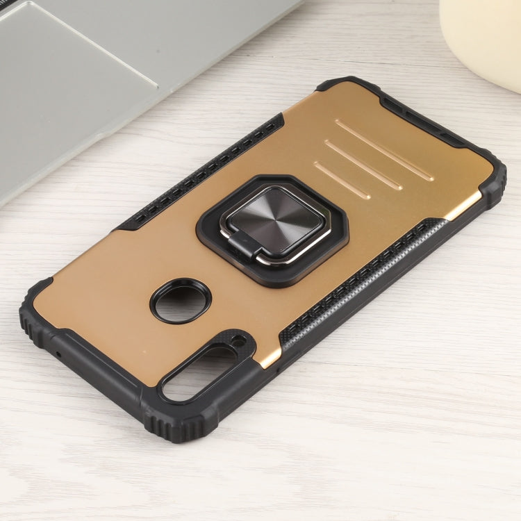 For Samsung Galaxy A20s Fierce Warrior Series Armor All-inclusive Shockproof Aluminum Alloy + TPU Protective Case with Ring Holder
