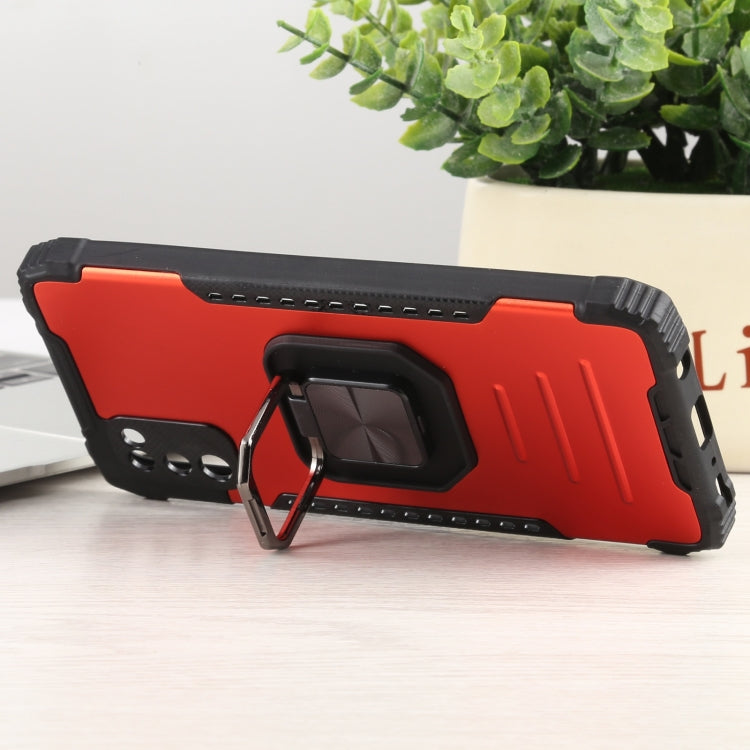 For Samsung Galaxy A41 Fierce Warrior Series Armor All-inclusive Shockproof Aluminum Alloy + TPU Protective Case with Ring Holder
