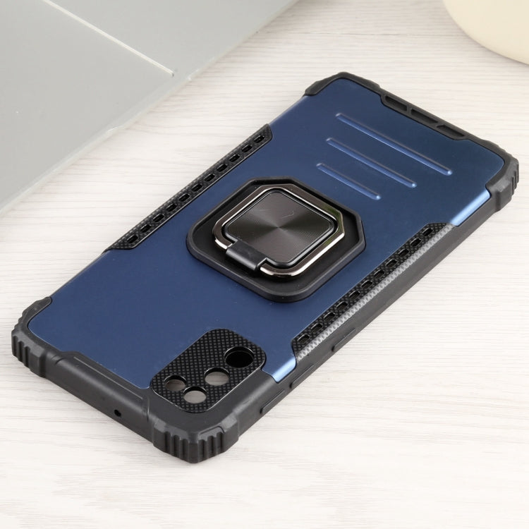 For Samsung Galaxy A41 Fierce Warrior Series Armor All-inclusive Shockproof Aluminum Alloy + TPU Protective Case with Ring Holder