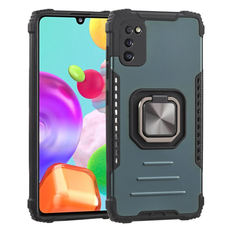 For Samsung Galaxy A41 Fierce Warrior Series Armor All-inclusive Shockproof Aluminum Alloy + TPU Protective Case with Ring Holder