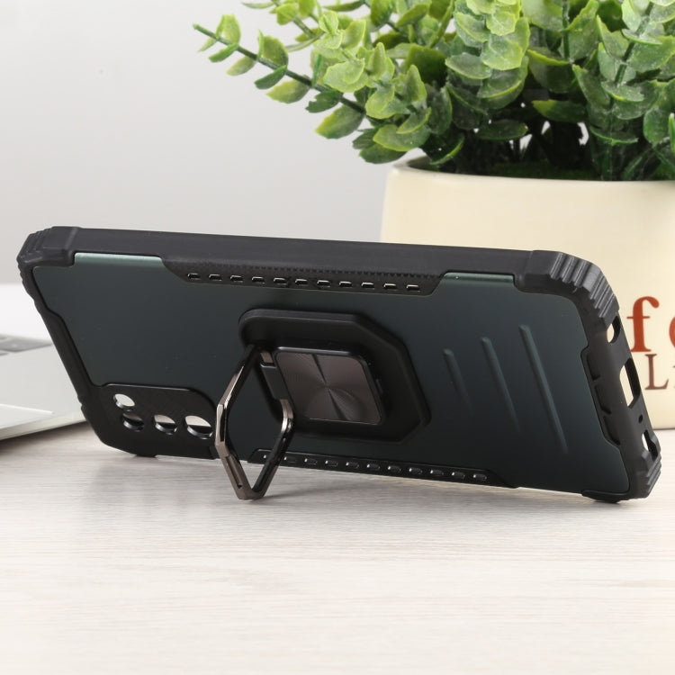 For Samsung Galaxy A41 Fierce Warrior Series Armor All-inclusive Shockproof Aluminum Alloy + TPU Protective Case with Ring Holder