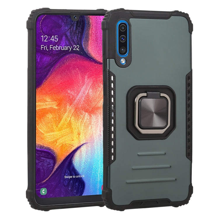 For Samsung Galaxy A50 / A50s / A30s /  M10s Fierce Warrior Series Armor All-inclusive Shockproof Aluminum Alloy + TPU Protective Case with Ring Holder