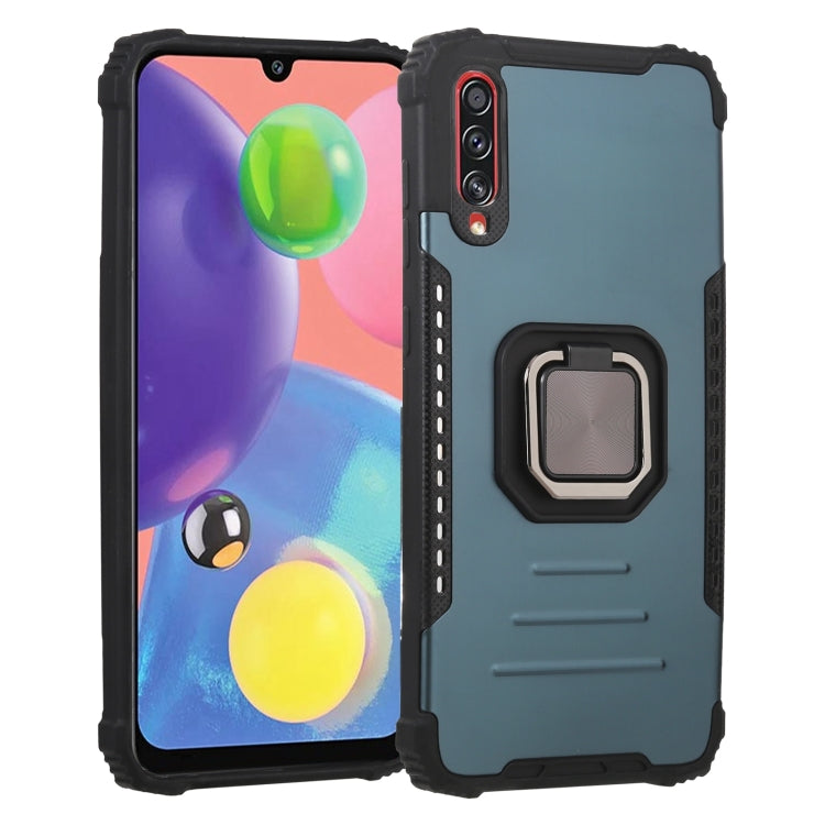 For Samsung Galaxy A70 / A70s Fierce Warrior Series Armor All-inclusive Shockproof Aluminum Alloy + TPU Protective Case with Ring Holder