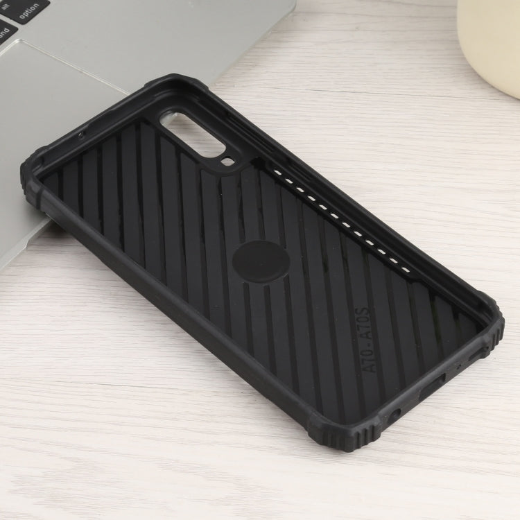 For Samsung Galaxy A70 / A70s Fierce Warrior Series Armor All-inclusive Shockproof Aluminum Alloy + TPU Protective Case with Ring Holder