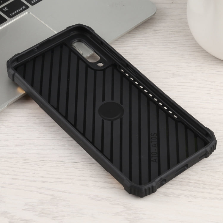 For Samsung Galaxy A70 / A70s Fierce Warrior Series Armor All-inclusive Shockproof Aluminum Alloy + TPU Protective Case with Ring Holder