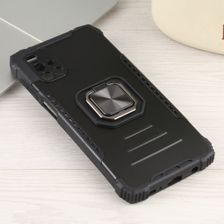 For Samsung Galaxy M31s Fierce Warrior Series Armor All-inclusive Shockproof Aluminum Alloy + TPU Protective Case with Ring Holder
