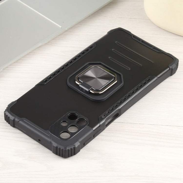 For Samsung Galaxy M31s Fierce Warrior Series Armor All-inclusive Shockproof Aluminum Alloy + TPU Protective Case with Ring Holder