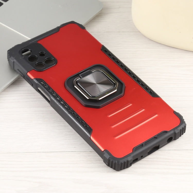 For Samsung Galaxy M31s Fierce Warrior Series Armor All-inclusive Shockproof Aluminum Alloy + TPU Protective Case with Ring Holder