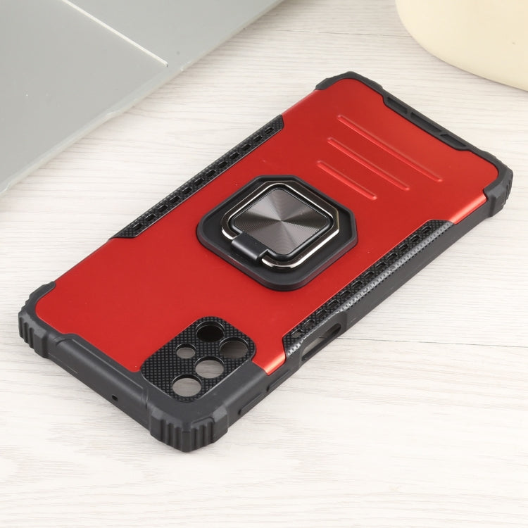 For Samsung Galaxy M31s Fierce Warrior Series Armor All-inclusive Shockproof Aluminum Alloy + TPU Protective Case with Ring Holder