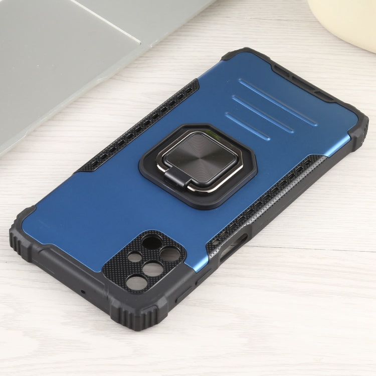For Samsung Galaxy M31s Fierce Warrior Series Armor All-inclusive Shockproof Aluminum Alloy + TPU Protective Case with Ring Holder