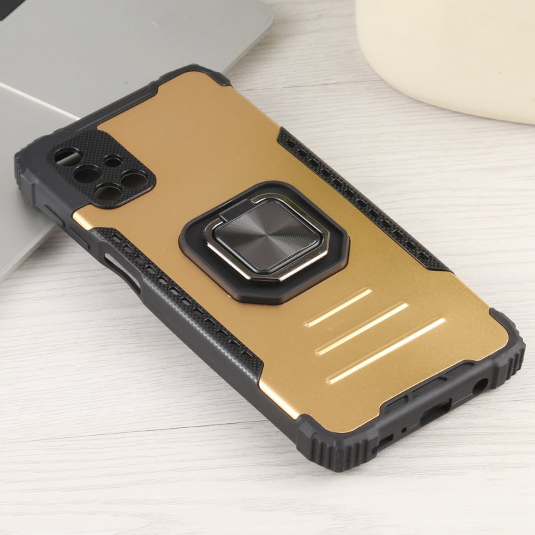 For Samsung Galaxy M31s Fierce Warrior Series Armor All-inclusive Shockproof Aluminum Alloy + TPU Protective Case with Ring Holder