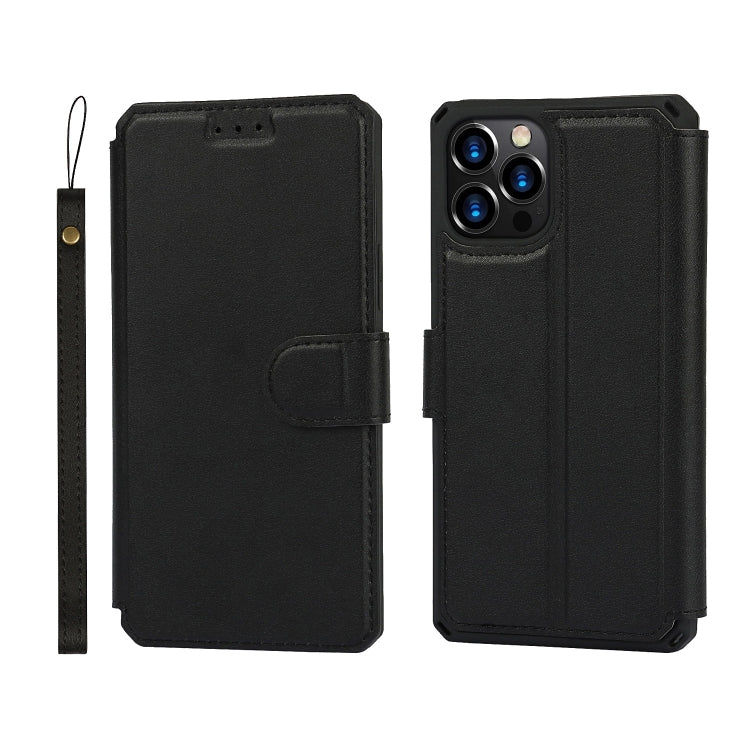 For iPhone 12 mini Plain Texture Horizontal Flip PU Leather Case with Holder & Card Slots & Photo Frame & Wallet & Strap