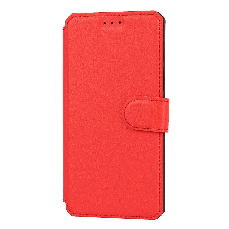 For iPhone 12 mini Plain Texture Horizontal Flip PU Leather Case with Holder & Card Slots & Photo Frame & Wallet & Strap