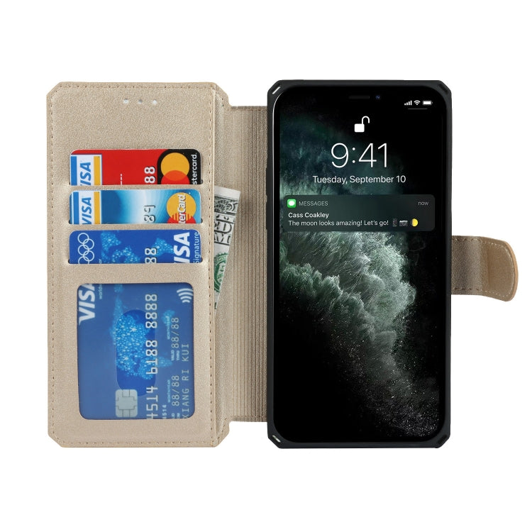For iPhone 12 mini Plain Texture Horizontal Flip PU Leather Case with Holder & Card Slots & Photo Frame & Wallet & Strap