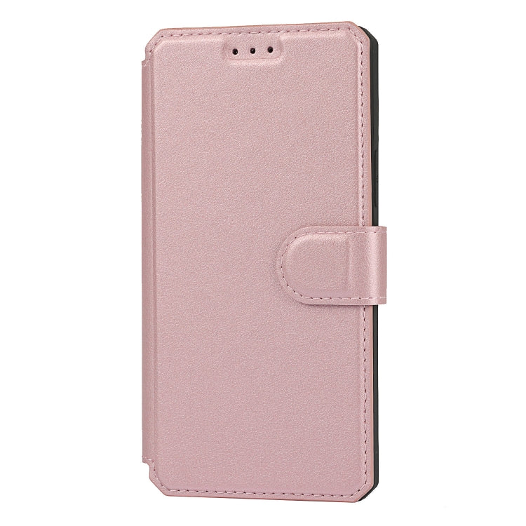 For iPhone 12 mini Plain Texture Horizontal Flip PU Leather Case with Holder & Card Slots & Photo Frame & Wallet & Strap