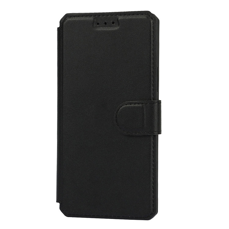 For iPhone 12 / 12 Pro Plain Texture Horizontal Flip PU Leather Case with Holder & Card Slots & Photo Frame & Wallet & Strap