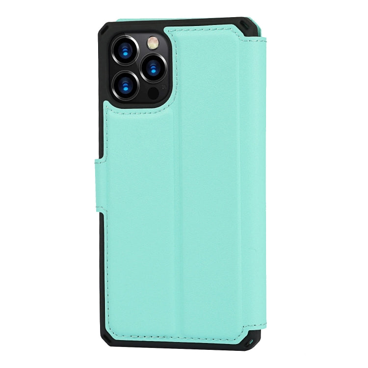 For iPhone 12 / 12 Pro Plain Texture Horizontal Flip PU Leather Case with Holder & Card Slots & Photo Frame & Wallet & Strap