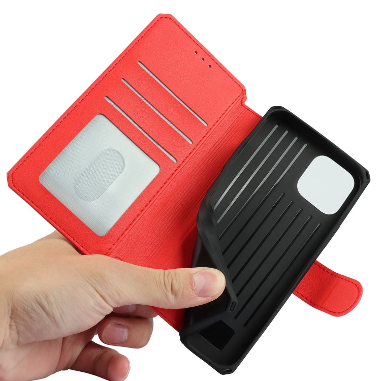 For iPhone 12 Pro Max Plain Texture Horizontal Flip PU Leather Case with Holder & Card Slots & Photo Frame & Wallet & Strap