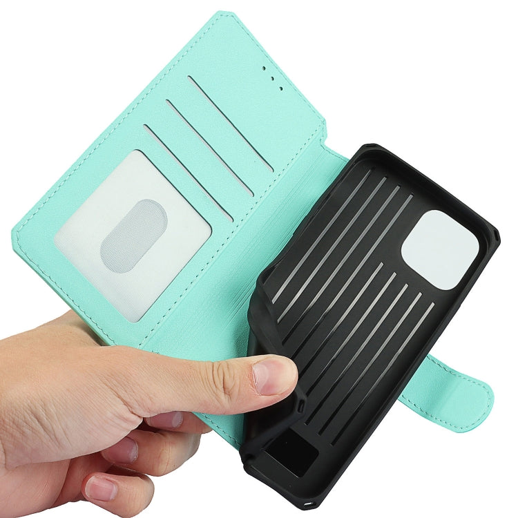 For iPhone 12 Pro Max Plain Texture Horizontal Flip PU Leather Case with Holder & Card Slots & Photo Frame & Wallet & Strap