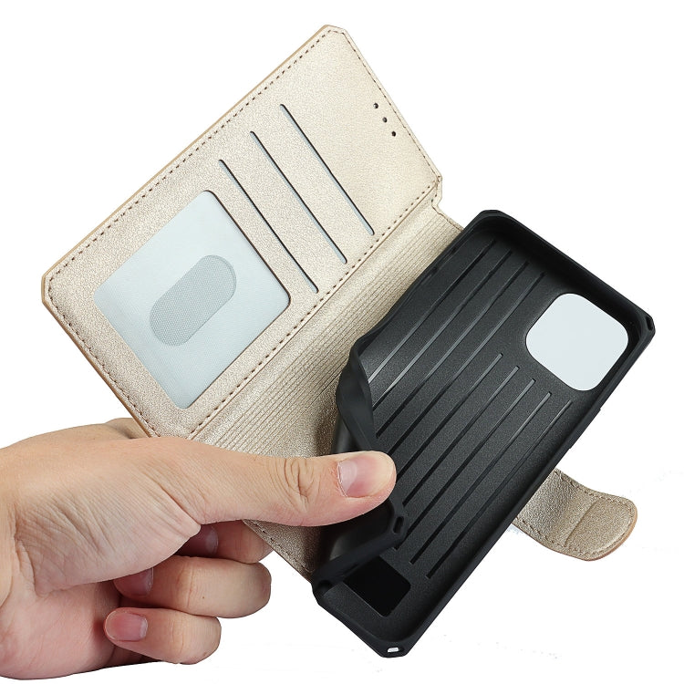 For iPhone 12 Pro Max Plain Texture Horizontal Flip PU Leather Case with Holder & Card Slots & Photo Frame & Wallet & Strap