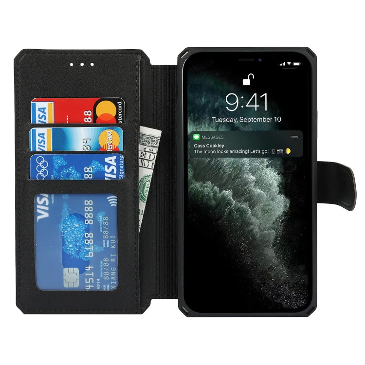 For iPhone 11 Pro Plain Texture Horizontal Flip PU Leather Case with Holder & Card Slots & Photo Frame & Wallet & Strap