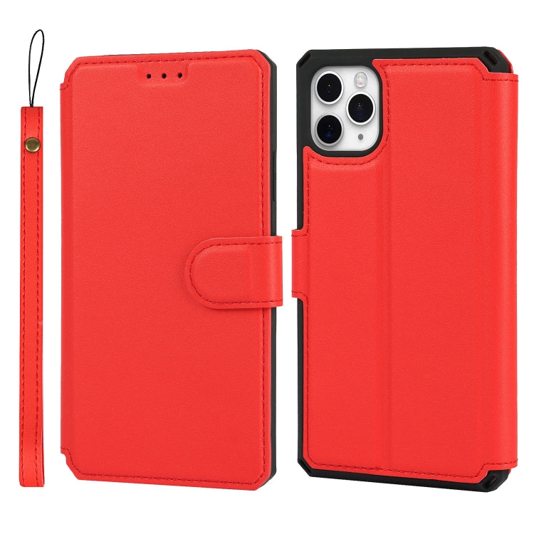 For iPhone 11 Pro Plain Texture Horizontal Flip PU Leather Case with Holder & Card Slots & Photo Frame & Wallet & Strap