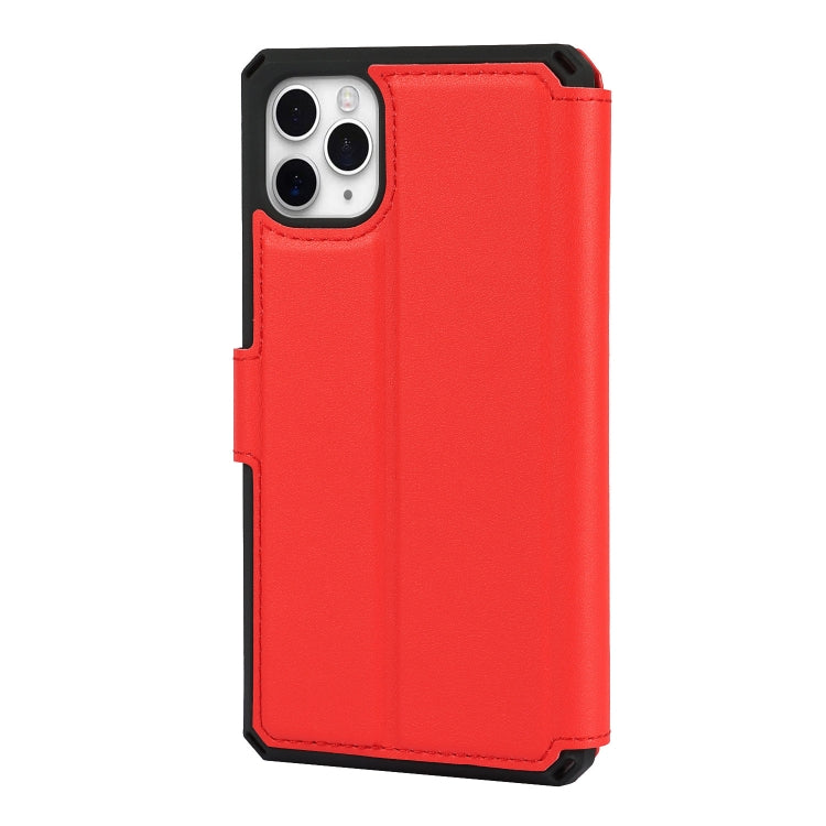 For iPhone 11 Pro Plain Texture Horizontal Flip PU Leather Case with Holder & Card Slots & Photo Frame & Wallet & Strap
