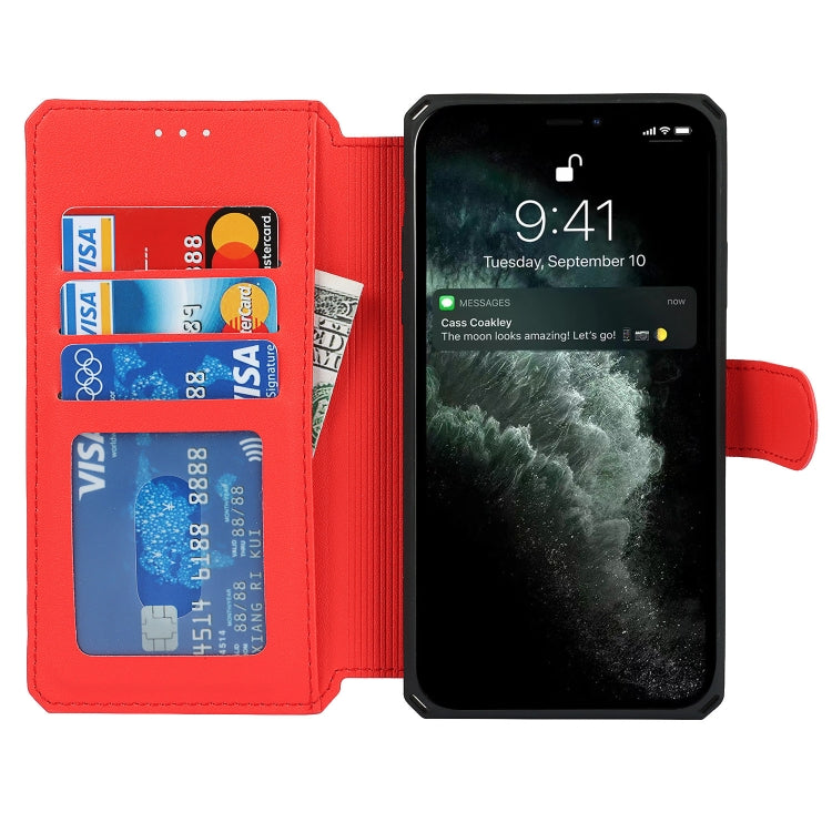For iPhone 11 Pro Plain Texture Horizontal Flip PU Leather Case with Holder & Card Slots & Photo Frame & Wallet & Strap