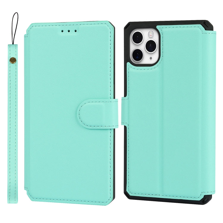 For iPhone 11 Pro Plain Texture Horizontal Flip PU Leather Case with Holder & Card Slots & Photo Frame & Wallet & Strap