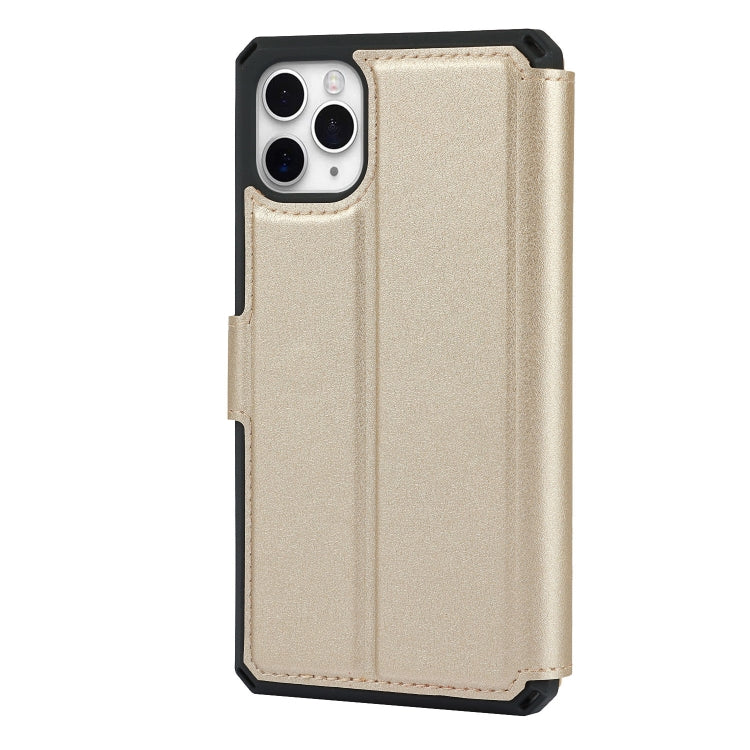 For iPhone 11 Pro Plain Texture Horizontal Flip PU Leather Case with Holder & Card Slots & Photo Frame & Wallet & Strap