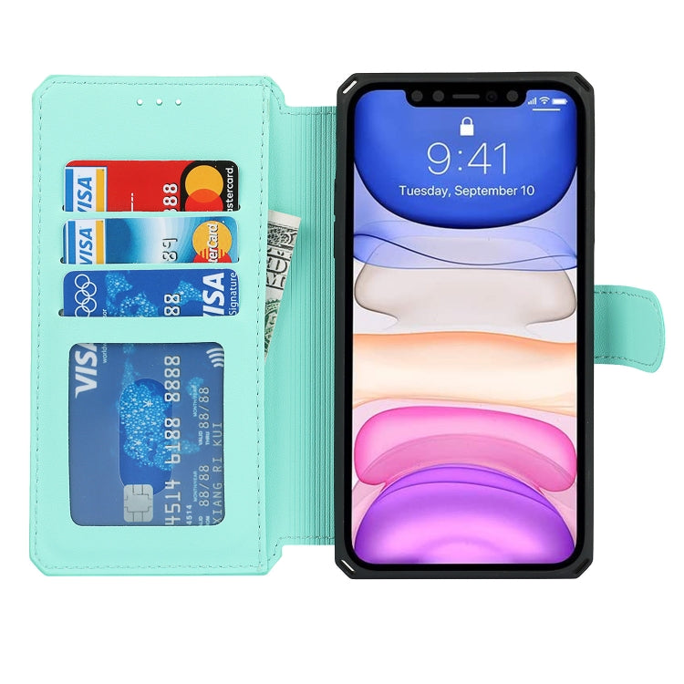 For iPhone 11 Plain Texture Horizontal Flip PU Leather Case with Holder & Card Slots & Photo Frame & Wallet & Strap