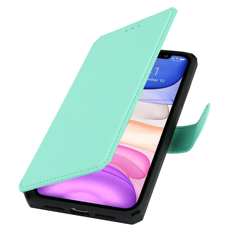 For iPhone 11 Plain Texture Horizontal Flip PU Leather Case with Holder & Card Slots & Photo Frame & Wallet & Strap