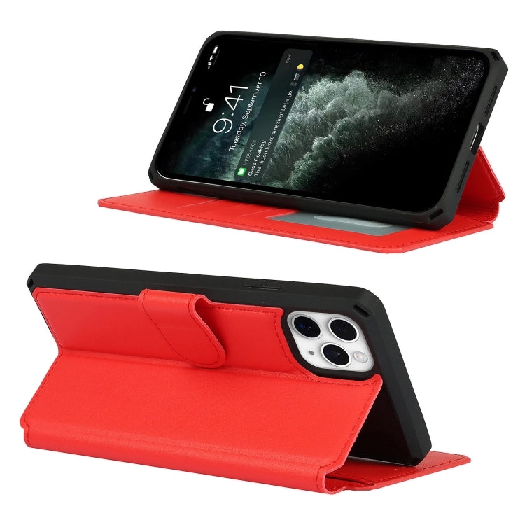 For iPhone 11 Pro Max Plain Texture Horizontal Flip PU Leather Case with Holder & Card Slots & Photo Frame & Wallet & Strap