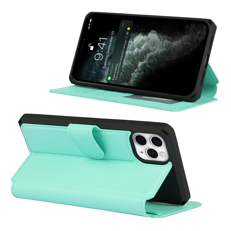 For iPhone 11 Pro Max Plain Texture Horizontal Flip PU Leather Case with Holder & Card Slots & Photo Frame & Wallet & Strap