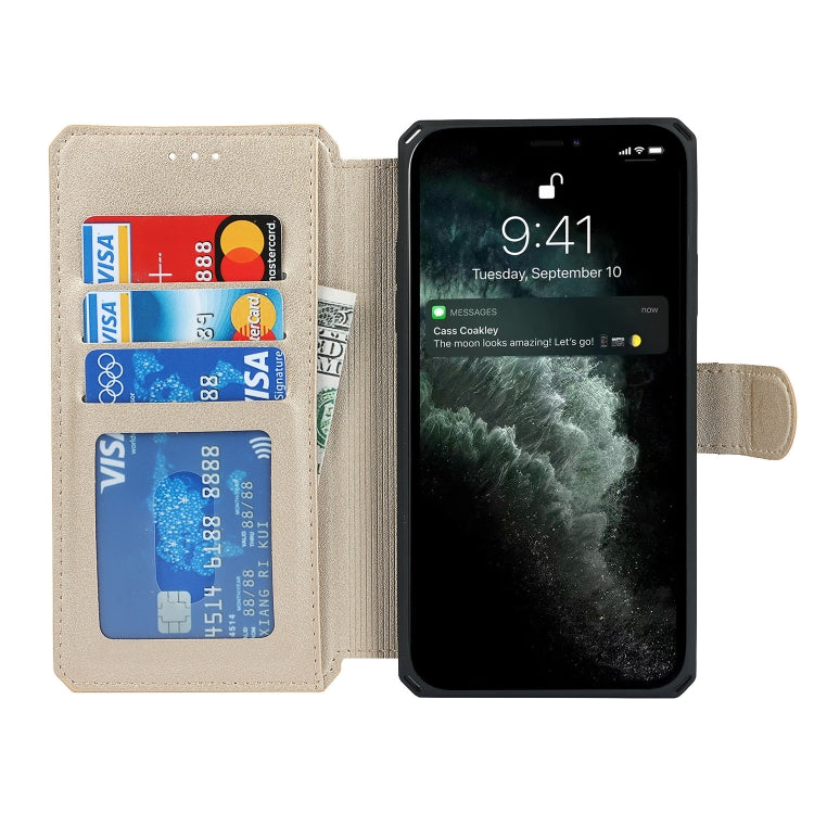 For iPhone 11 Pro Max Plain Texture Horizontal Flip PU Leather Case with Holder & Card Slots & Photo Frame & Wallet & Strap